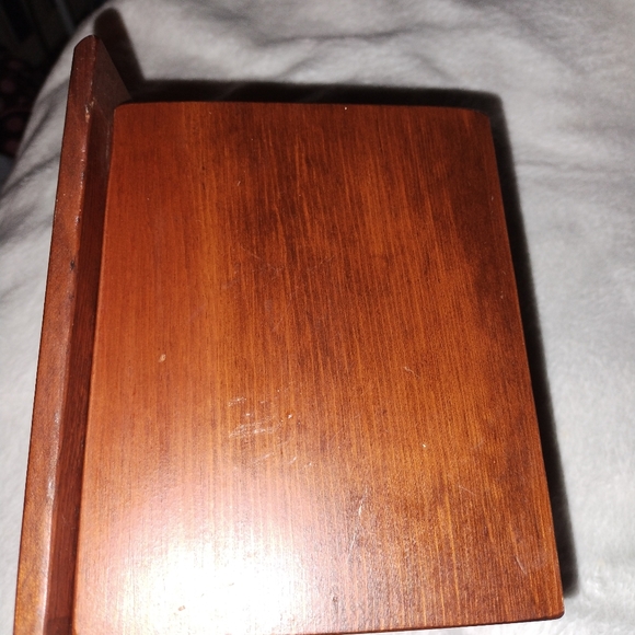 Vintage Wood Recipe Card Box with Removable Lid . GUC - Picture 7 of 14